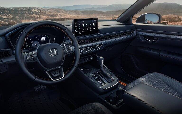 2027 Honda CR-V dashboard and infotainment screen (Compact Crossover SUV).