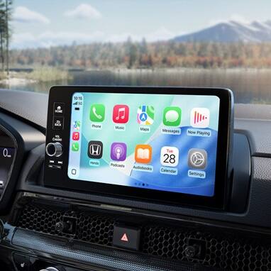 2027 Honda CR-V screen displaying Apple CarPlay on the dashboard (Compact Crossover SUV).